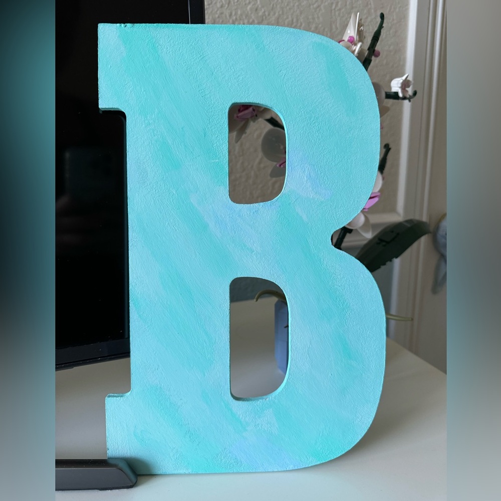 Michaels Decorative Wood Letter ‘B’; Painted by Posher.